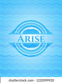 Arise water concept emblem.