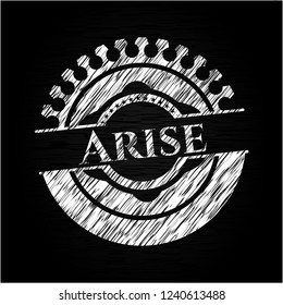 Arise written on a chalkboard