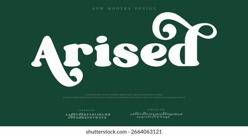 Arised Modern alphabet letters font logo. Typography luxury minimal lettering fonts decorative wedding vintage retro logos. vector illustration