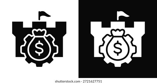 Aristokratie Symbol weißer und schwarzer Hintergrund Stil