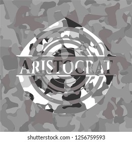 Aristocrat on grey camo pattern