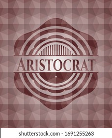 Aristocrat red seamless badge with geometric pattern.