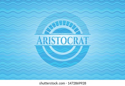 Aristocrat water representation badge. Vector Illustration. Detailed.