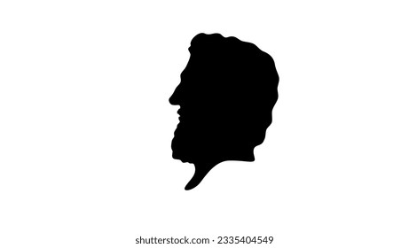 Aristophanes silhouette, high quality vector