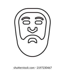 Aristotle, effigy, philosophers line icon. Outline vector.