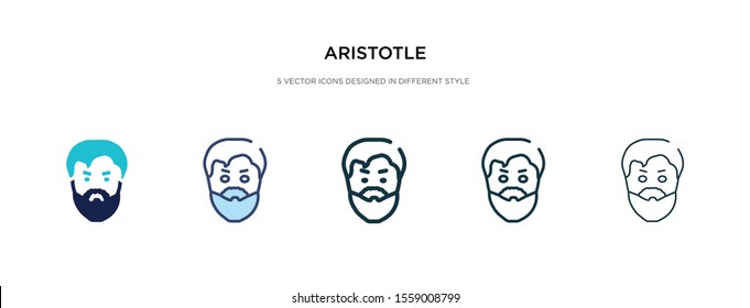 aristotle icon in different style vector illustration. two colored and black aristotle vector icons designed in filled, outline, line and stroke style can be used for web, mobile, ui