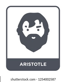 aristotle icon vector on white background, aristotle trendy filled icons from Greece collection, aristotle simple element illustration