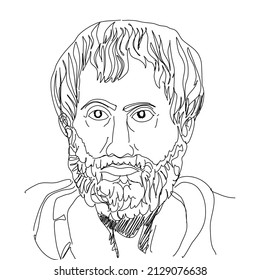 Aristotle on line art. The great greek philosopher.