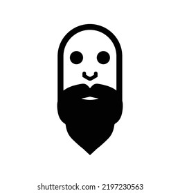 Aristotle, Philosophers Icon. Black Vector Graphics.