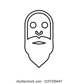 Aristotle, Philosophers Outline Icon. Line Art Vector.