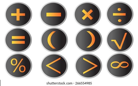 arithmetic signs buttons