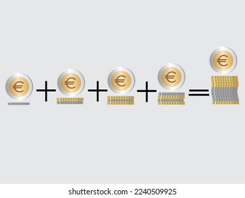 Suma aritmética de las monedas en euros