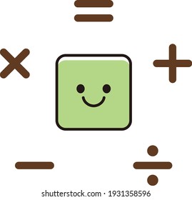 Arithmetic symbol shape square illustration material