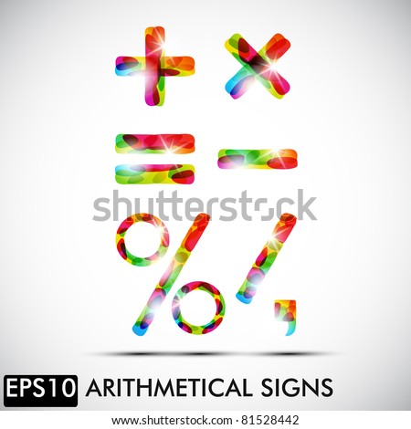 Arithmetical signs, eps10