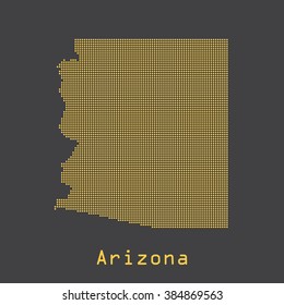 Arizona abstract dots map. Dotted style. Vector illustration EPS8
