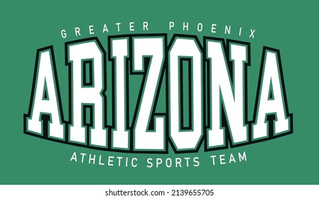 arizona athletic spotrs team typography vector text slogan write style american