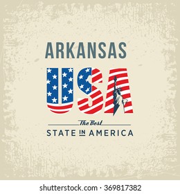 Arizona best state in America, white, vintage vector illustration