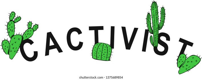 Arizona  Cactivist typography