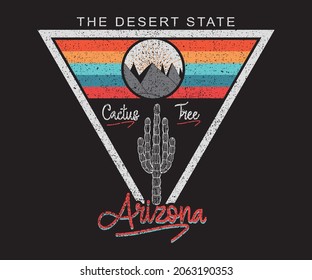 Arizona Cactus line vector t-shirt design. desert vibes artwork Cactus artwork for t-shirts prints, Apparel sticker ,posters and others -6