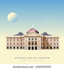 Arizona Capitol Museum - Phoenix  - Stock Illustration as EPS 10 File