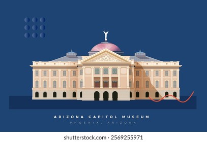 Arizona Capitol Museum - Phoenix  - Stock Illustration as EPS 10 File