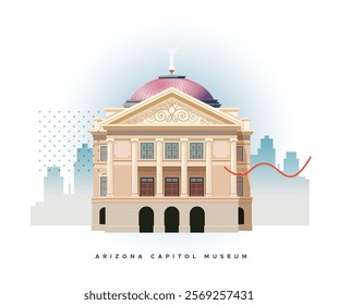 Arizona Capitol Museum - Phoenix  - Stock Illustration as EPS 10 File