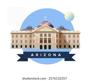 Arizona Capitol Museum - Phoenix  - Stock Illustration as EPS 10 File