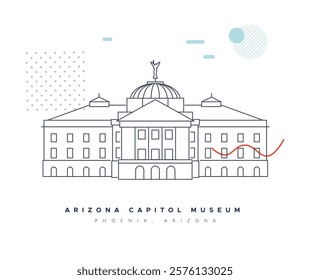 Arizona Capitol Museum - Phoenix  - Stock Illustration as EPS 10 File