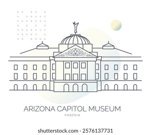 Arizona Capitol Museum - Phoenix  - Stock Illustration as EPS 10 File