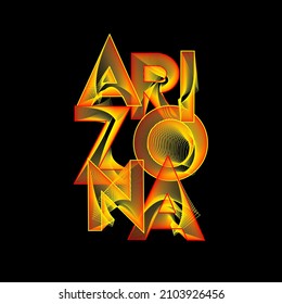 Arizona City typography art for t-shirt design, posters etc. Vector illustration