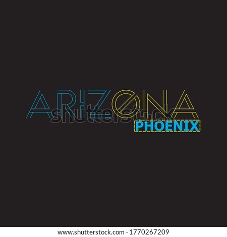 arizona city typography design vector illustration