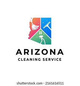 Arizona cleaning service logo design template