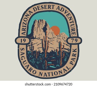 arizona desert adventure vibes vector print design artwork