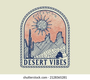 arizona desert adventure vibes vector artwork design 