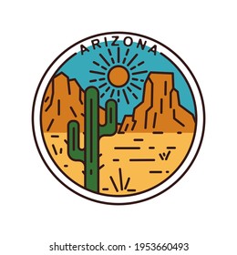 arizona Desert badge vector illustration