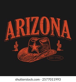 Arizona desert forever. vintage retro desert artwork. cowboy prints. desert print design. Cow girl t shirt design. girls graphic design