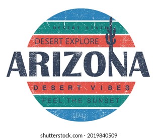 Arizona desert graphic print artwork for t shirt , sweatshirt, poster, sticker and others.