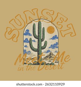 Arizona desert Graphics. t-shirt sweatshirt all apparel clothing design graphic. dessert print for fashion and clothing. fashion graphic design or poster design. natural desert hand drawing sketch.