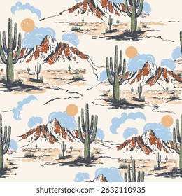 Arizona desert Graphics. t-shirt sweatshirt all apparel clothing design graphic. dessert print for fashion and clothing. fashion graphic design or poster design. natural desert hand drawing sketch.