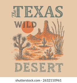 Arizona desert Graphics. t-shirt sweatshirt all apparel clothing design graphic. dessert print for fashion and clothing. fashion graphic design or poster design. natural desert hand drawing sketch.