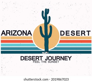 Arizona desert journey vector t shirt design.