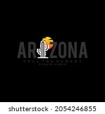 Arizona Desert theme vector artwork for t-shirts prints, posters and other uses.