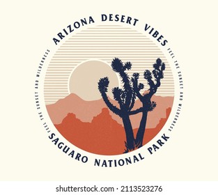 arizona desert vibes adventure print design vector artwork 