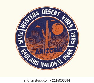 arizona desert vibes adventure vector design artwork for print