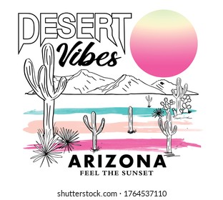 Arizona desert vibes t-shirt design