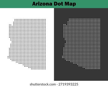 Arizona mapas de pontos vetor nos EUA