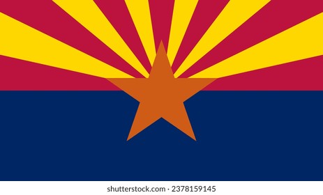 Arizona Flag. State of Arizona Flag. Flag of Arizona. Flag of Arizona Vector graphics