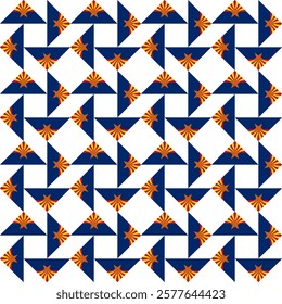 arizona flag triangle pattern. vector illustration