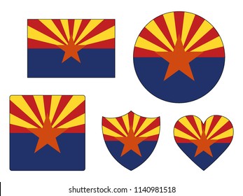 Arizona Flags Set
