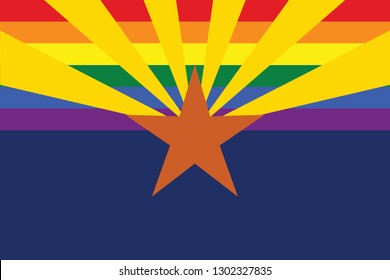 Arizona Gay Pride State Flag